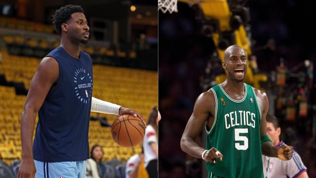 Jaren Jackson Jr. (L) and Kevin Garnett (R)