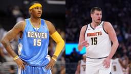 Carmelo Anthony (L), Nikola Jokic (R)