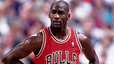 Chicago Bulls guard Michael Jordan (23) against the Portland Trailblazers at Memorial Coliseum.