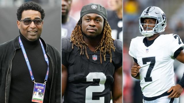 Cris Carter, Ashton Jeanty and Geno Smith