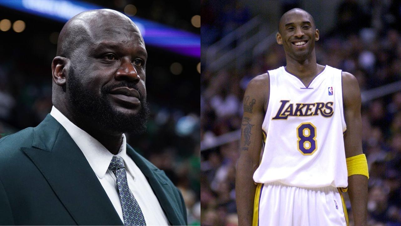 Shaquille O'Neal (L) and Kobe Bryant(R)