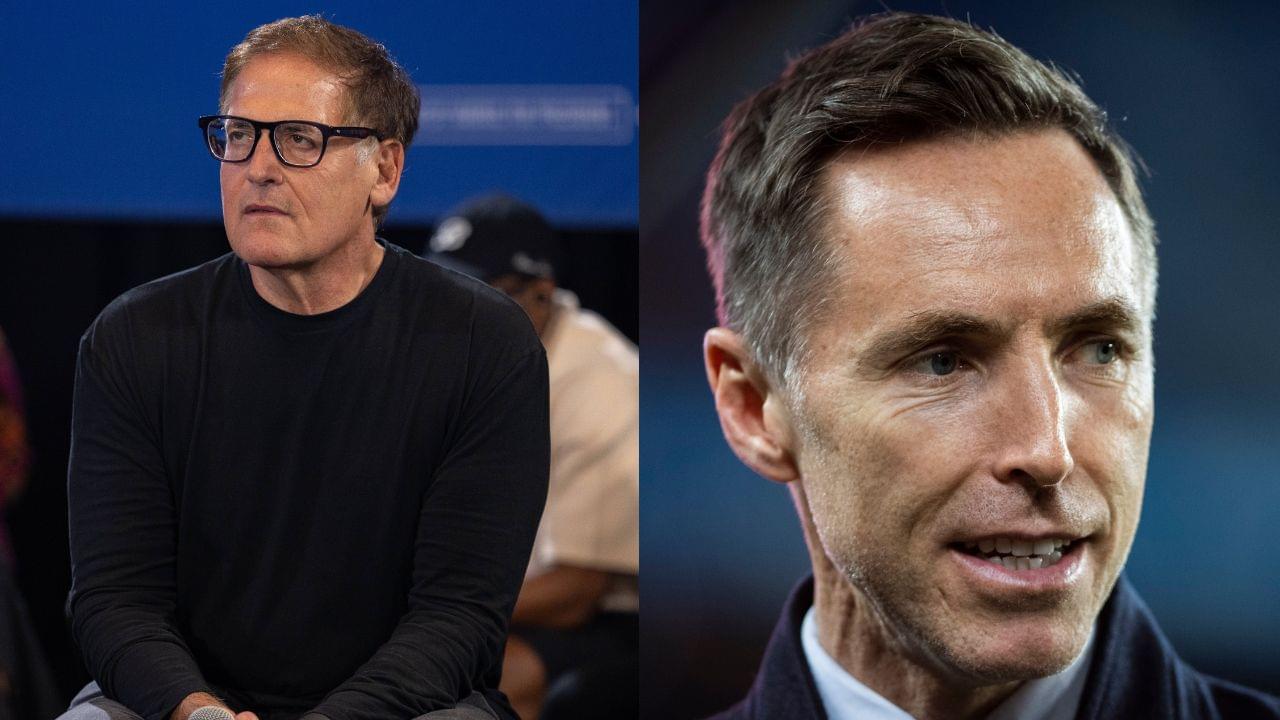 Mark Cuban (L), Steve Nash (R)