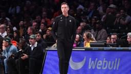 Brooklyn Nets head coach Steve Nash coaches against the Toronto Raptors during the second quarter at Barclays Center