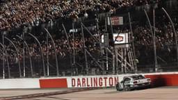 NASCAR Cup Series driver Chase Briscoe (14) crosses the start/finish line to win the Cook Out Southern 500 at Darlington Raceway.
