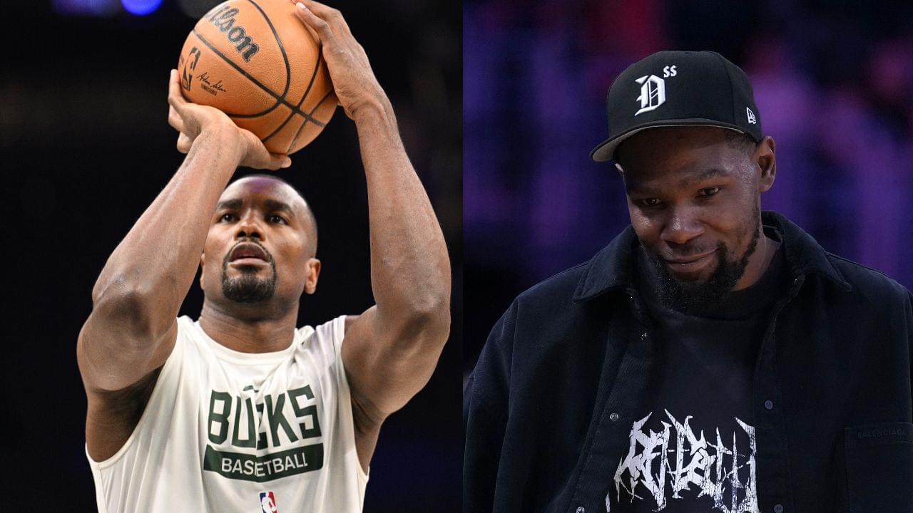 Serge Ibaka (L), Kevin Durant (R)