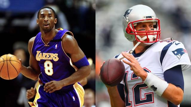 Kobe Bryant (L) and Tom Brady (R)