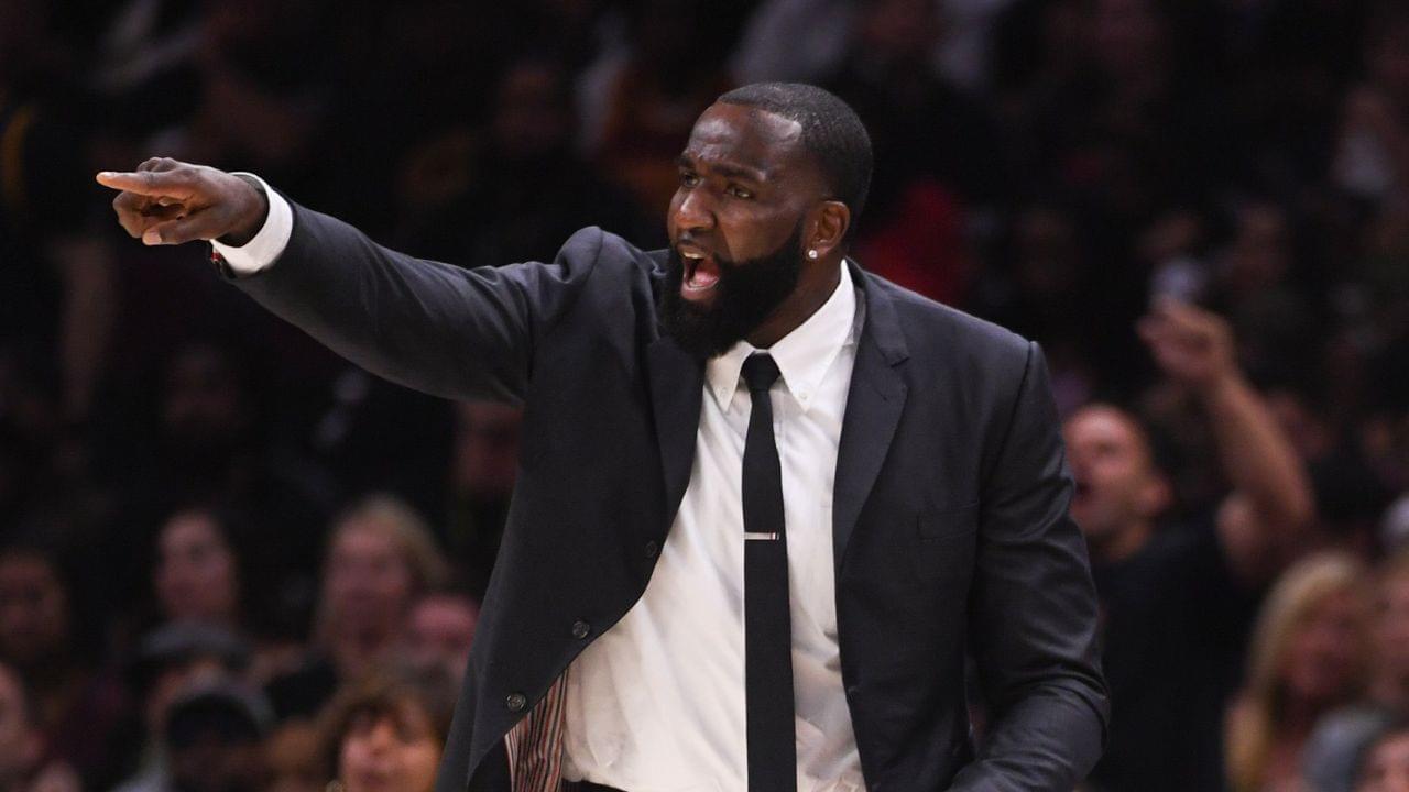 Cleveland Cavaliers center Kendrick Perkins (21) during the second quarter in game four of the 2018 NBA Finals against the Golden State Warriors at Quicken Loans Arena. The Warriors defeated the Cavaliers 108-85 to complete a four-game sweep.