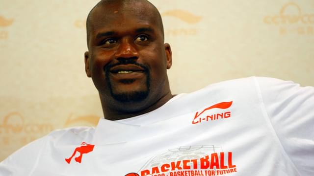 Shaquille O Neal (Cleveland Cavaliers USA) während eines Promotiontermins für den Sportartikelhersteller Li Ning in Peking
