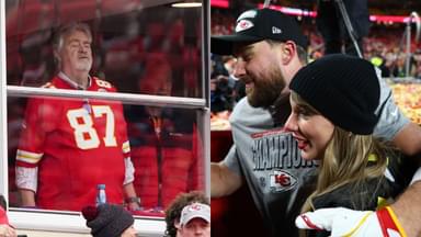 Ed Kelce and Travis Kelce and Taylor Swift
