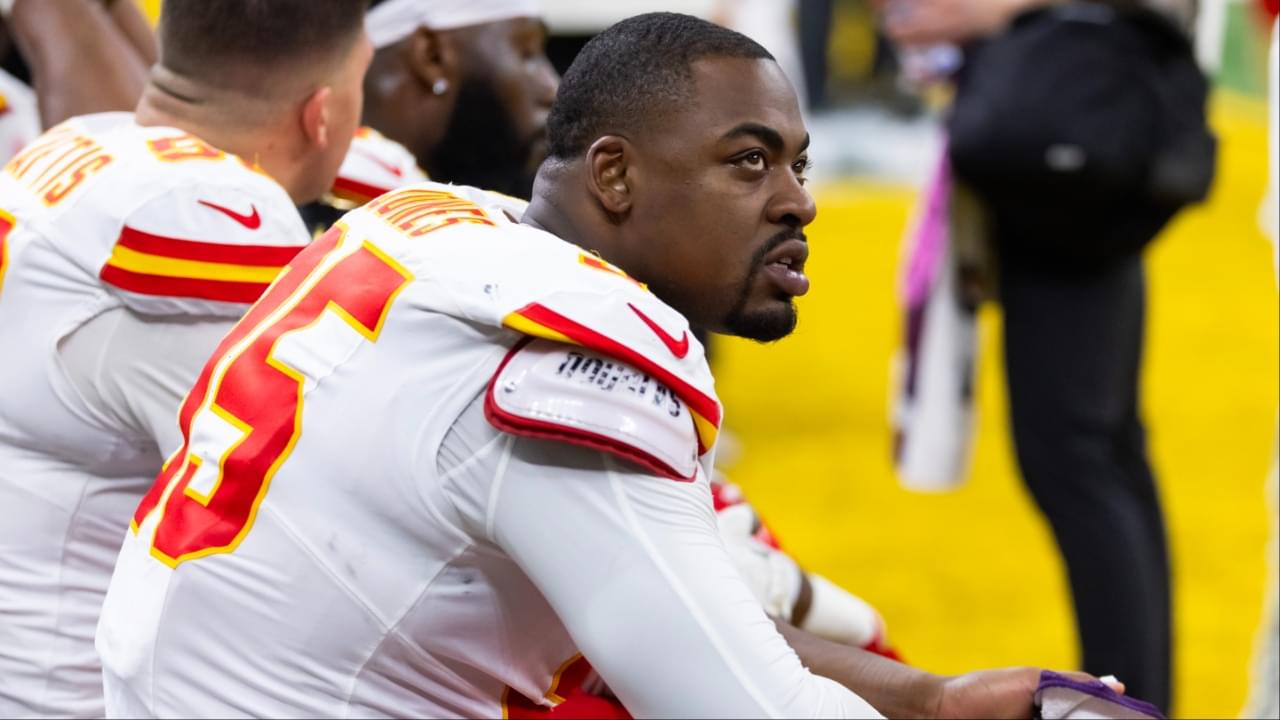 Kansas City Chiefs defensive tackle Chris Jones (95) against the Philadelphia Eagles in Super Bowl LIX at Ceasars Superdome.