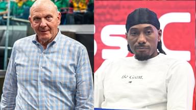 Steve Ballmer (L), Kawhi Leonard (R)