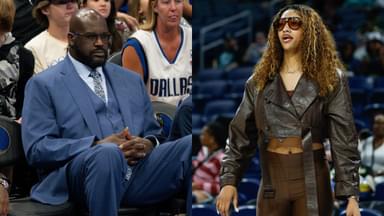 Shaquille O'Neal(L) and Angel Reese(R)