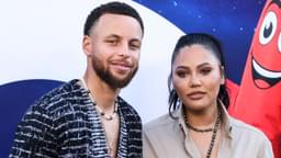 American professional basketball player Stephen Curry and wife/Canadian-American actress Ayesha Curry arrive at the World Premiere Of Universal Pictures' 'Nope' held at the TCL Chinese Theatre IMAX