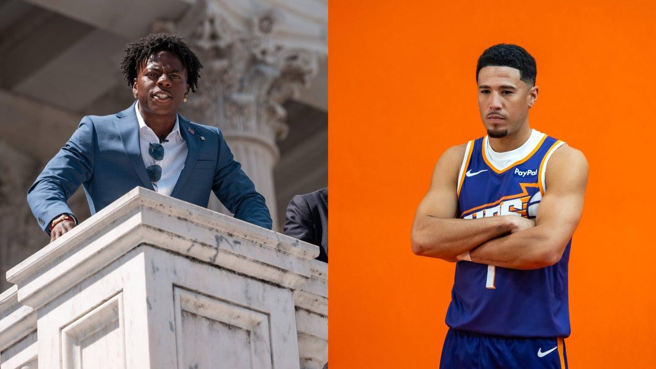 (L) IShowSpeed (R) Devin Booker
