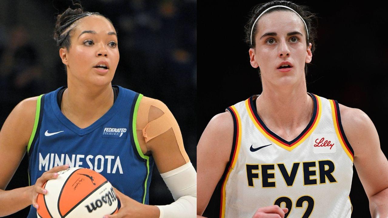 Napheesa Collier (L), Caitlin Clark (R)