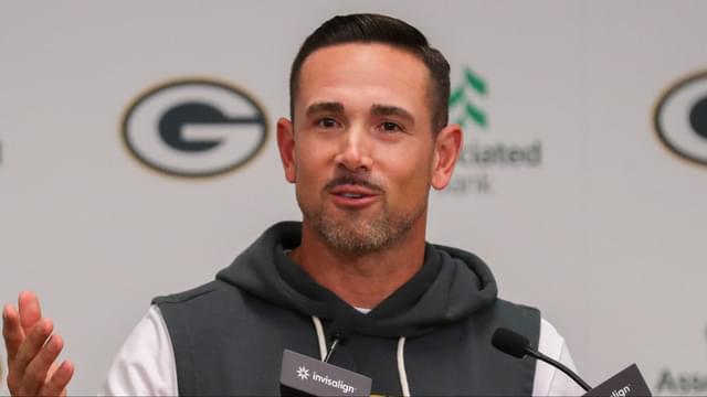 Green Bay Packers head coach Matt LaFleur speaks during a press conference on Friday, August 29, 2025, at Lambeau Field in Green Bay, Wis. The Packers made a trade with the Dallas Cowboys for superstar edge rusher Micah Parsons on Aug. 28. Tork Mason/USA TODAY NETWORK-Wisconsin