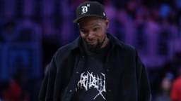 May 23, 2025; Los Angeles, California, USA; Kevin Durant attends the game between the Golden State Valkyries and the LA Sparks at Crypto.com Arena.