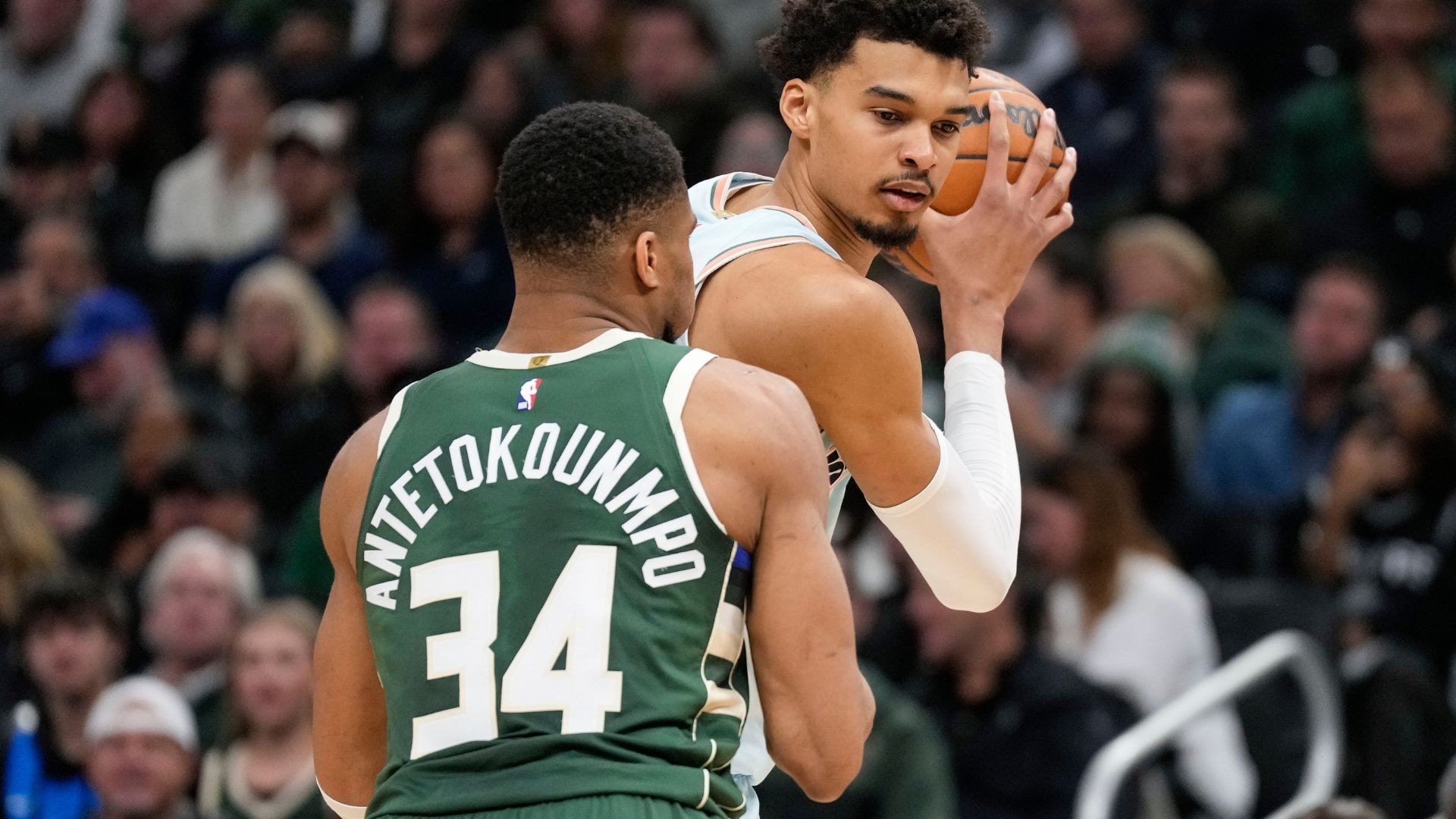 Amazing Victor Wembanyama, Giannis Antetokounmpo Named Nba Players Of The Week Artwork Concept Amazing Victor Wembanyama, Giannis Antetokounmpo Named Nba Players Of The Week Artwork Concept