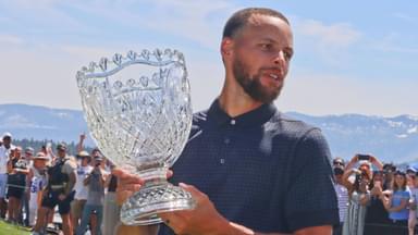 USA star STEPHEN CURRY in his first golf win at the American Century Championship golf event held at Edgewood Golf Course on the shores of South Lake Tahoe.