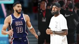Jayson Tatum (L), LeBron James (R)