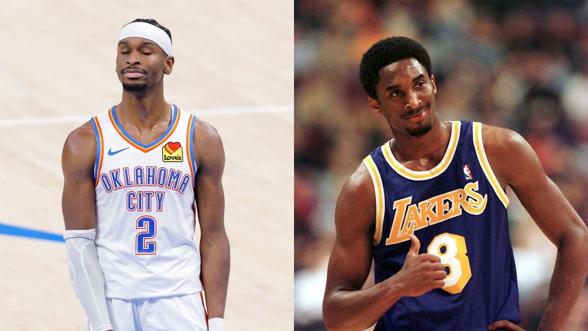 Shai Gilgeous-Alexander (L) and Kobe Bryant (R)