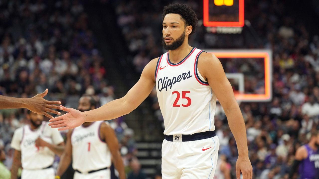 Los Angeles Clippers guard Ben Simmons (25) at the end of the first quarter against the Sacramento Kings at Golden 1 Center.