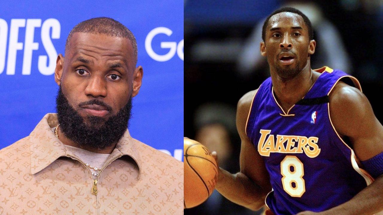 LeBron James (L), Kobe Bryant (R)