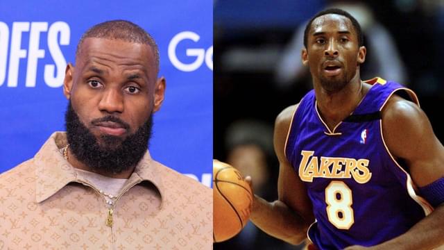 LeBron James (L), Kobe Bryant (R)