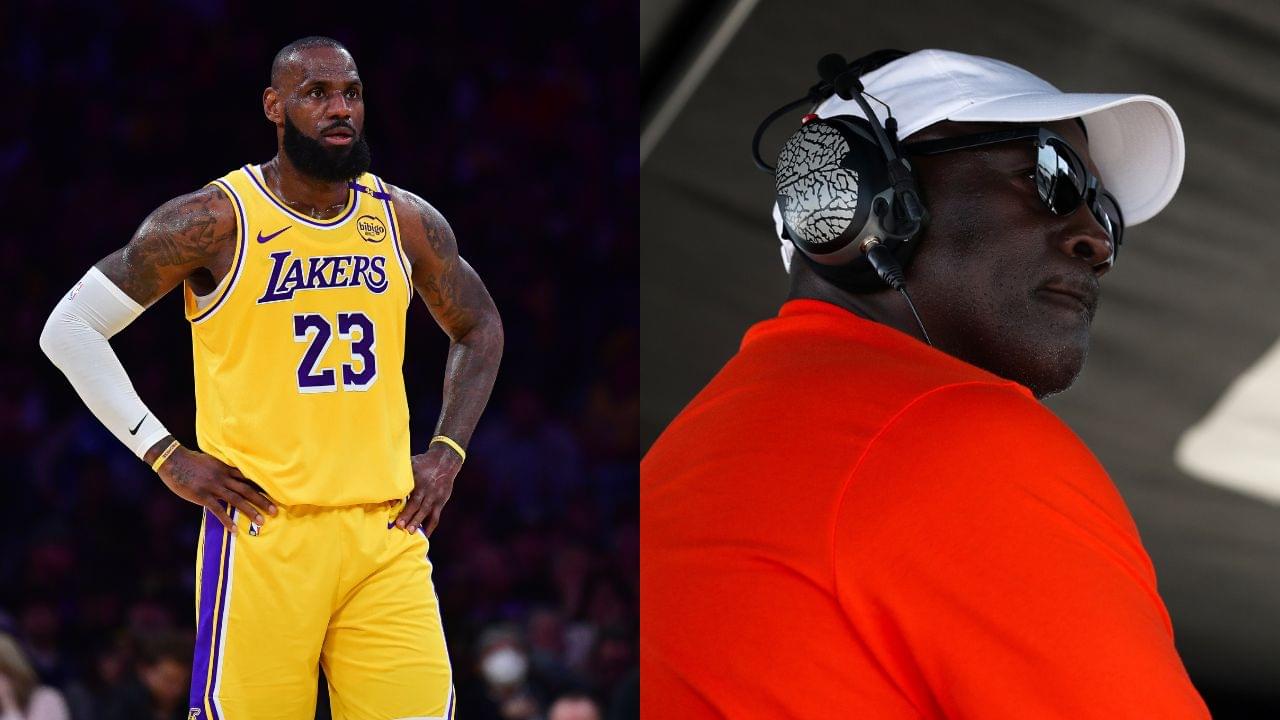 LeBron James (L) and Michael Jordan (R)