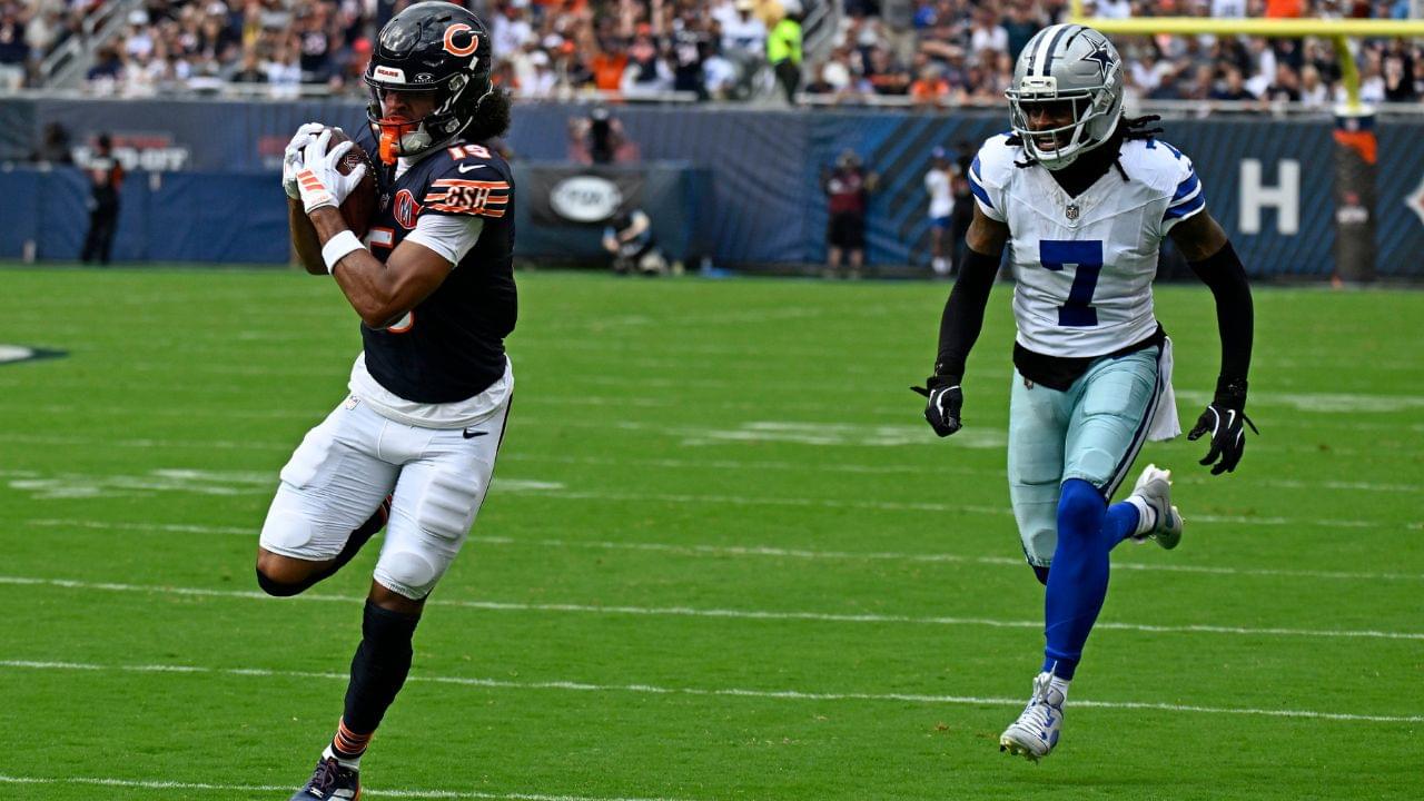 Rome Odunze and Dallas Cowboys cornerback Trevon Diggs