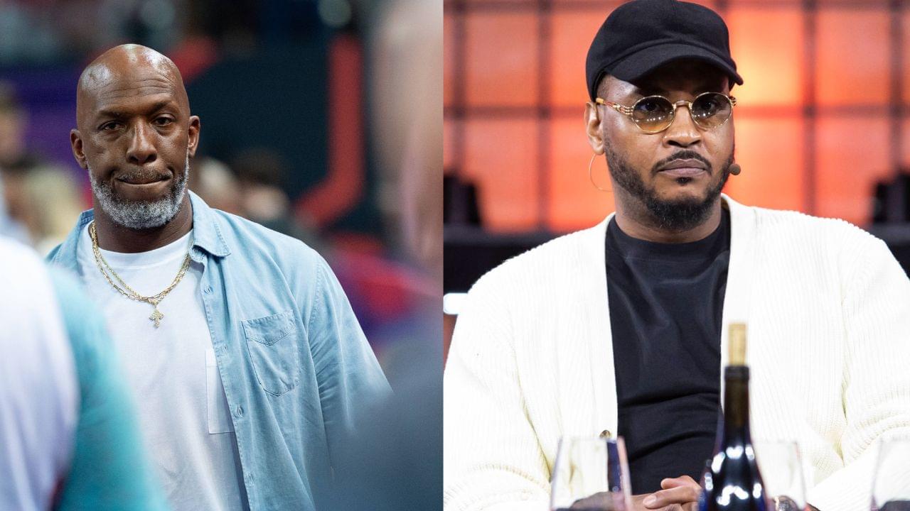 Chauncey Billups (L), Carmelo Anthony (R)