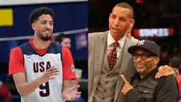 Tyrese Haliburton (L), Reggie Miller (R)