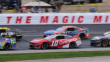Jun 23, 2024; Loudon, New Hampshire, USA; NASCAR Cup Series driver Noah Gragson (10) races during the USA TODAY 301 at New Hampshire Motor Speedway. Mandatory Credit: Eric Canha-Imagn Images