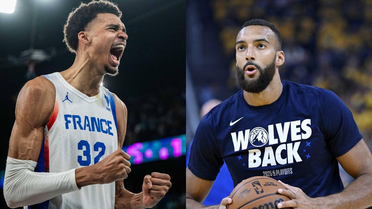 Victor Wembanyama (L), Rudy Gobert (R)