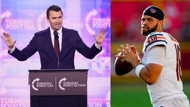 Charlie Kirk and Caleb Williams
