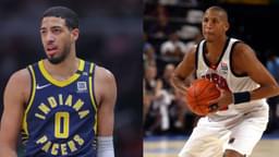 Tyrese Haliburton (L), Reggie Miller (R)