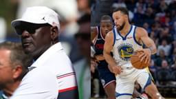 Michael Jordan (L), Stephen Curry ((R)