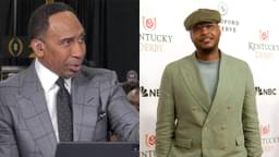 Stephen A. Smith (L), Carmelo Anthony (R)