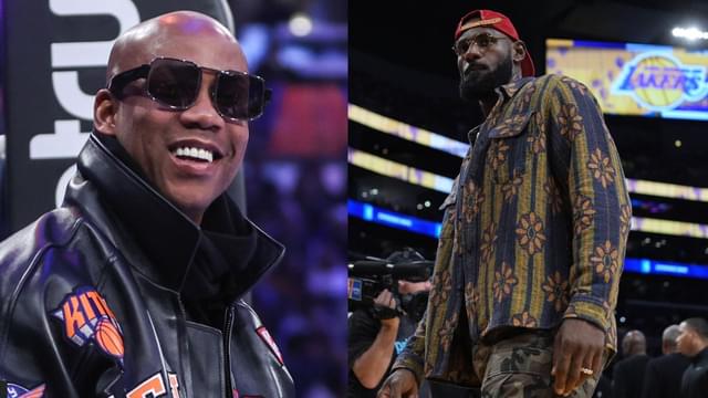 Stephon Marbury (L), LeBron James (R)