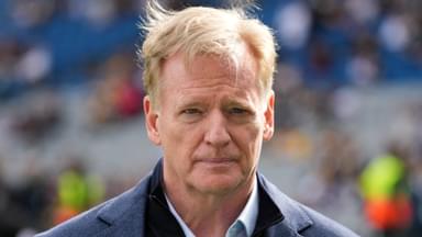 NFL commissioner Roger Goodell watches during an NFL International Series game between the Minnesota Vikings and the Pittsburgh Steelers at Croke Park.