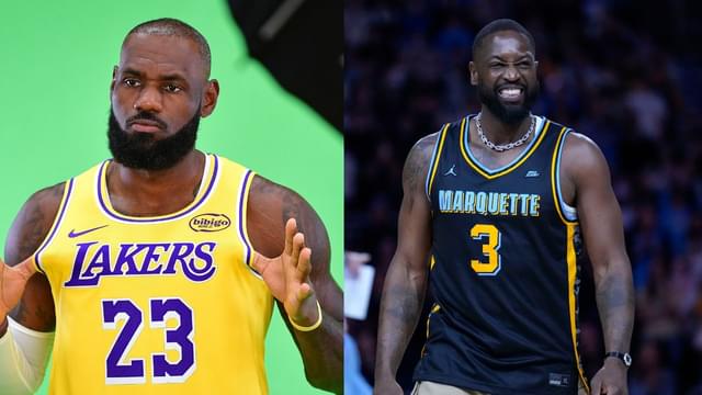 LeBron James (L), Dwyane Wade (R)