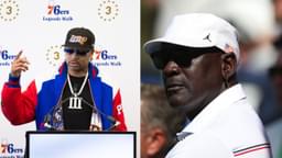 Allen Iverson (L), Michael Jordan (R)