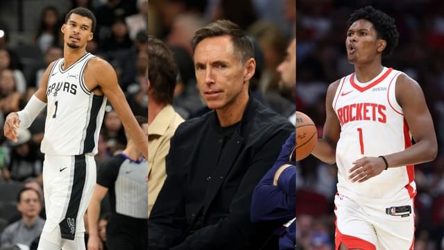 Victor Wembanyama(L), Steve Nash(Center), and Amen Thompson(R)