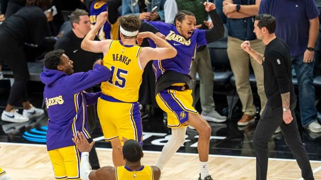 Austin Reeves and Los Angeles Lakers players