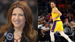 Rachel Nichols (L), Luka Doncic (R)