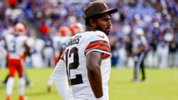 Cleveland Browns quarterback Shedeur Sanders (12) after the game against the Baltimore Ravens at M&T Bank Stadium.