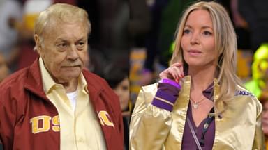 Dr. Jerry Buss (L), Jeanie Buss (R)