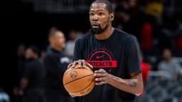 Oct 16, 2025; Atlanta, Georgia, USA; Houston Rockets forward Kevin Durant (7) warms up prior to the game against the Atlanta Hawks at State Farm Arena.