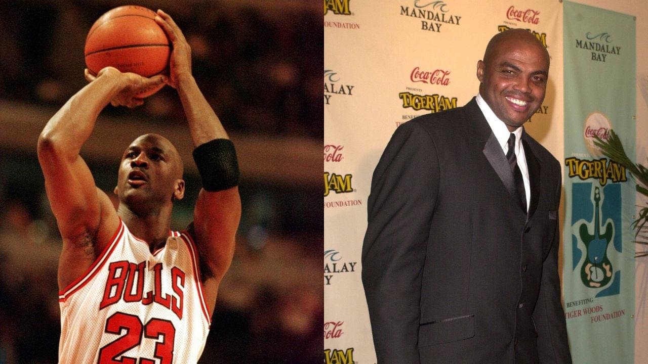 Michael Jordan (L) Charles Barkley (R)
