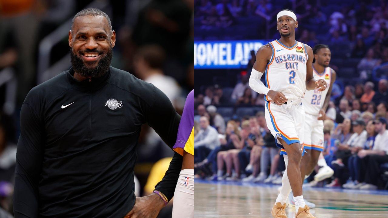 LeBron James(L) and Shai Gilgeous-Alexander(R)